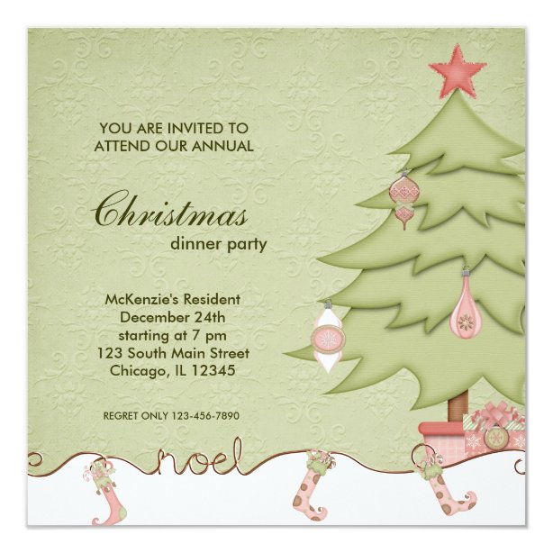 Merry Greetings Christmas Invitations &amp; Announcements | Zazzle CA