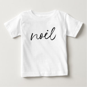 Noel Christmas Handlettering Minimal Elegant  Baby T-Shirt