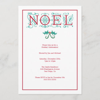 Noel Christmas Party Holiday Invitation
