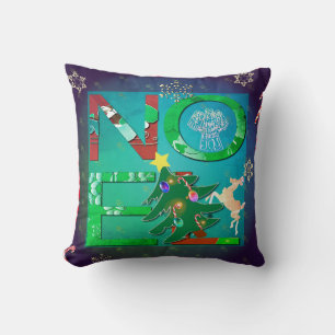 Noel Christmas Throw Pillow