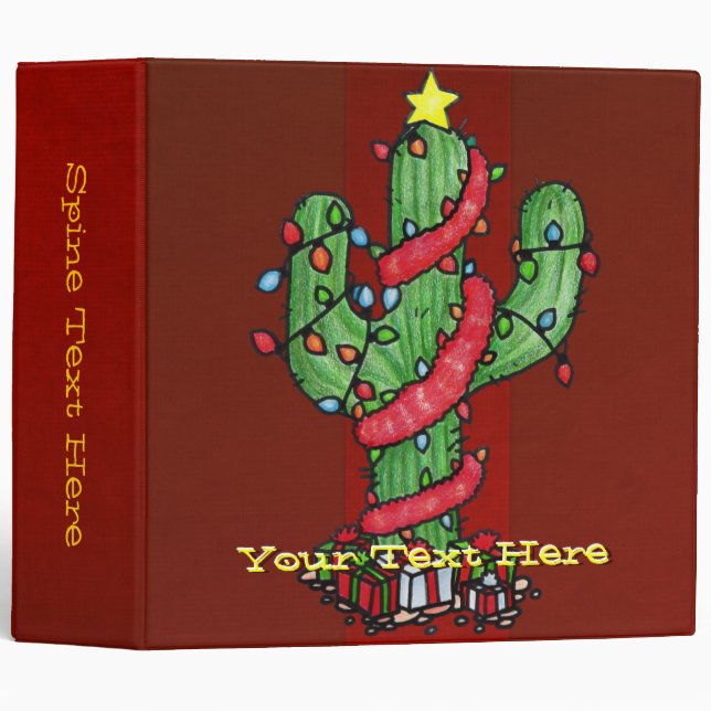 Noël Classeur Cactus (Devant/Côté)