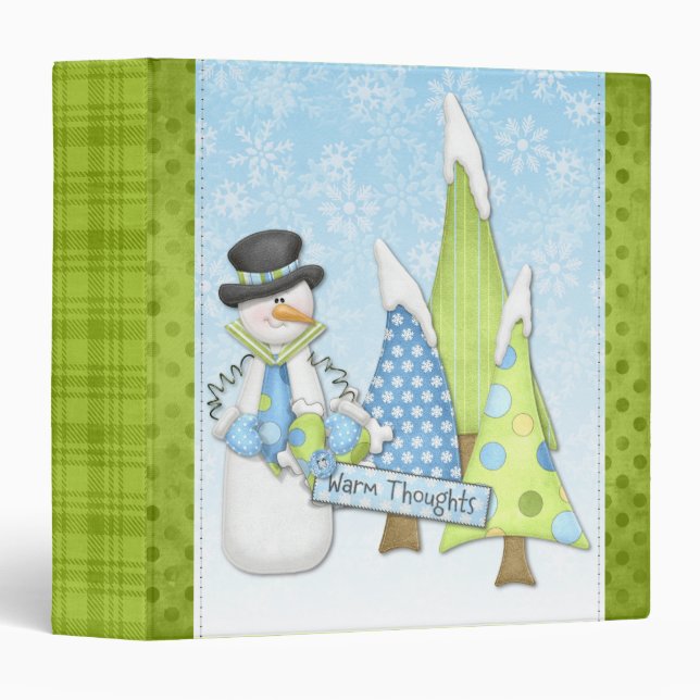 Noël | Classeur de scrapbooking hivernal (Devant/Côté)