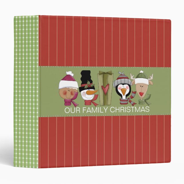 Noël | Classeur de scrapbooking hivernal (Devant/Côté)