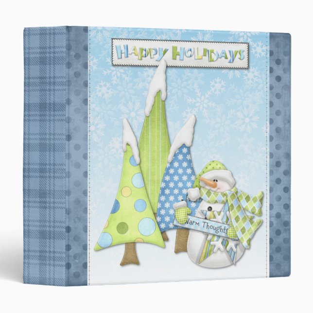 Noël | Classeur de scrapbooking hivernal (Devant/Côté)