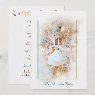Noël Coastal thème fête invitation