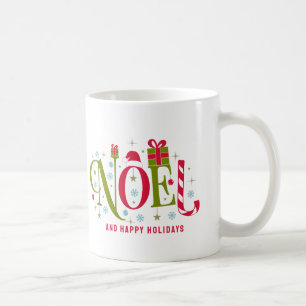 Noel colorful and fun typography resign coffee mug