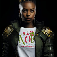 Noel colourful and fun typography resign