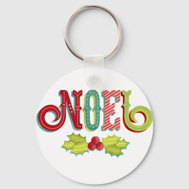 Noel Colourful Christmas Keychain (Front)