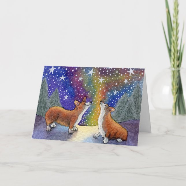 Noël Corgis Profitez de la CARTE Stars Together (Devant)