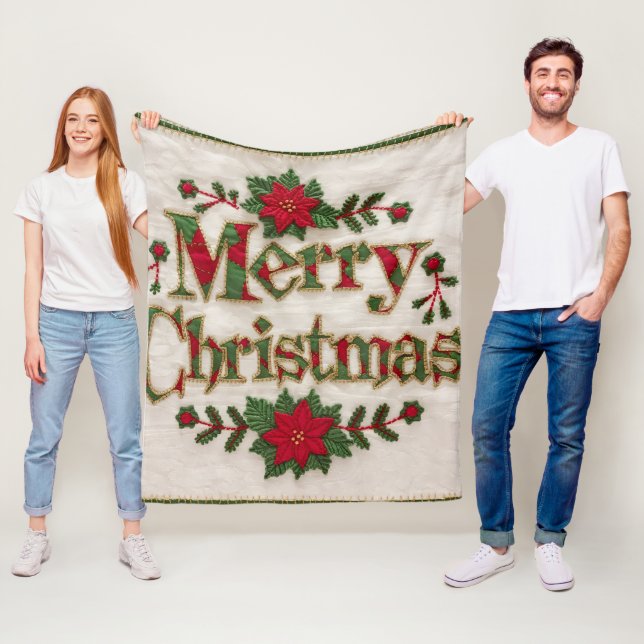 Noël cosy : Couvertures en polaire brodées (En situation)