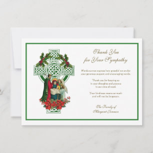 Noël Croix celtique Irlande Condolence Merci