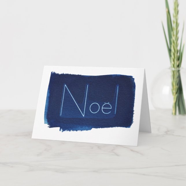 Noël Cyanotype Holiday Card (Front)