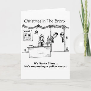 Noël dans la carte de voeux drôle de Bronx