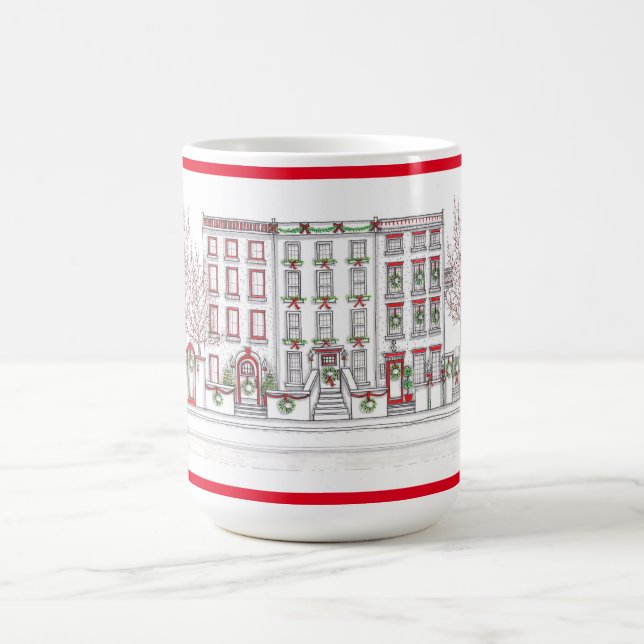 Noël dans la ville 15oz café Mug (Centre)