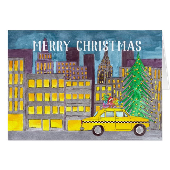 Noël dans la ville personnalisable (Devant horizontal)