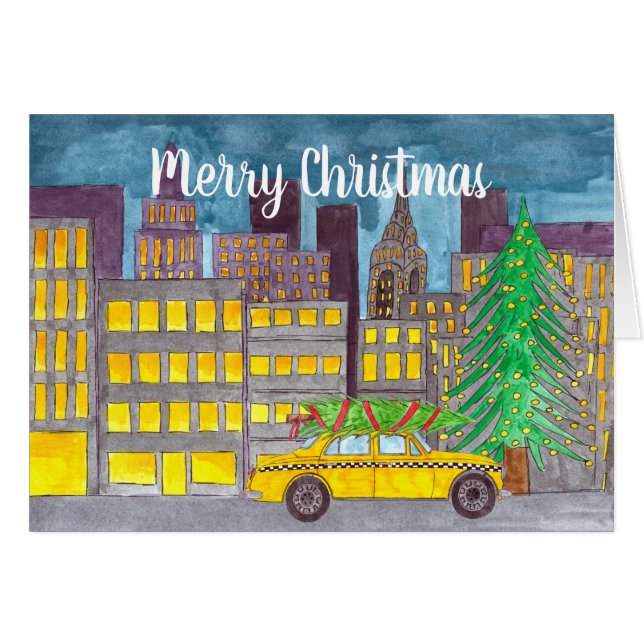 Noël dans la ville personnalisable (Devant horizontal)