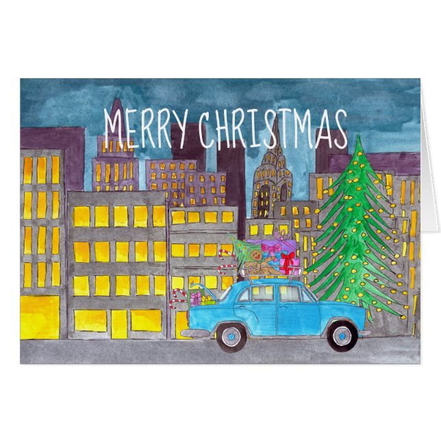 Noël dans la ville personnalisable (Devant horizontal)