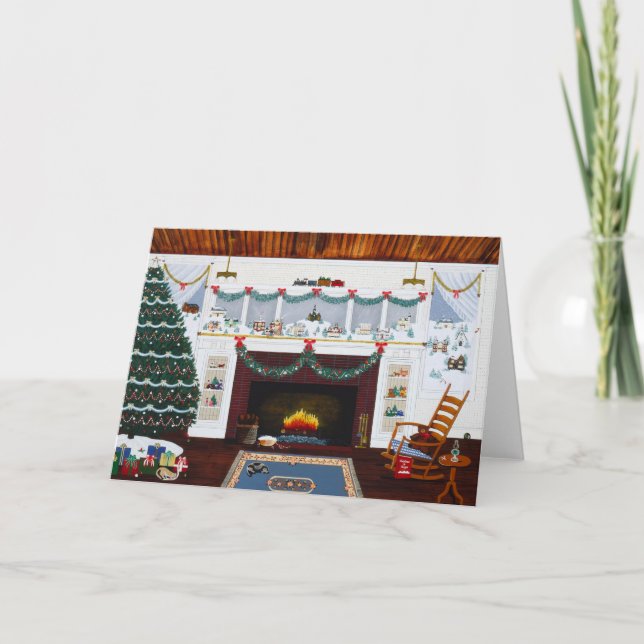 Noël dans le carte pour notes de l'Orégon (Devant)