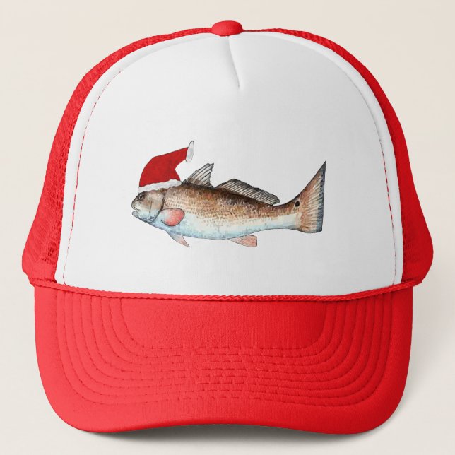 Noël de casquette de Père Noël de rougets communs (Devant)