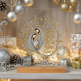 Noël de la nativité en argent et or