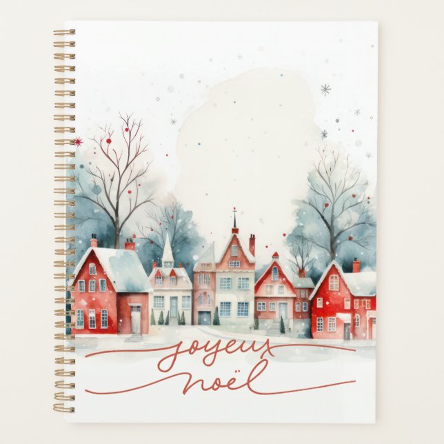 Noël de l'Aquarelle du bois hivernal (Devant)