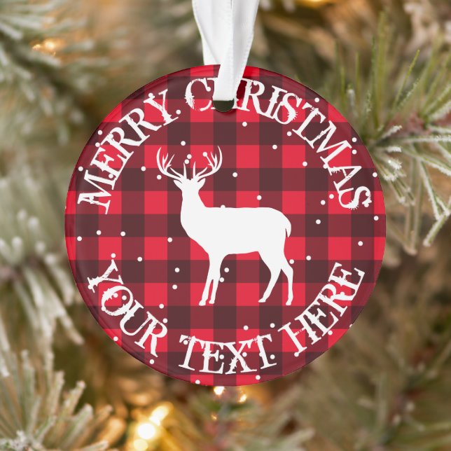 Noel de Noël de bison rouge rustique (Arbre)