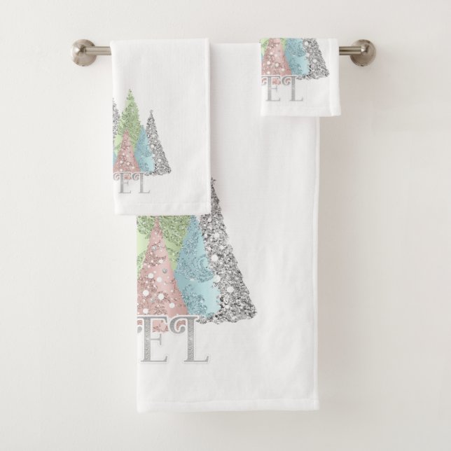 Noel de Noël Serviettes de bain set | Moderne | Él (En situation)