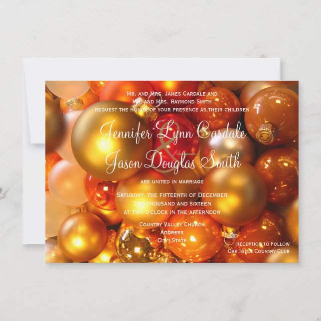 Noël de vacances ornemente des invitations de (Devant)