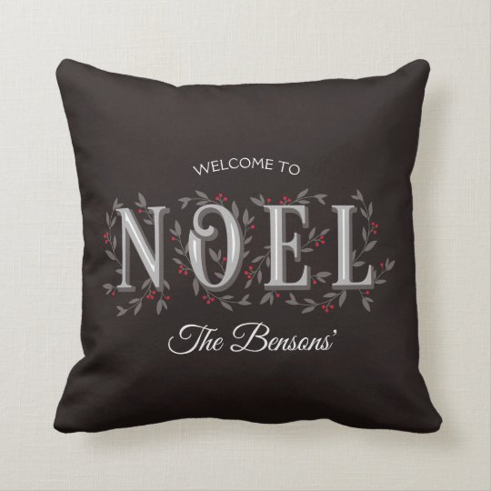 Download Noel Decorative Lettering SVG Christmas Throw Pillow ...