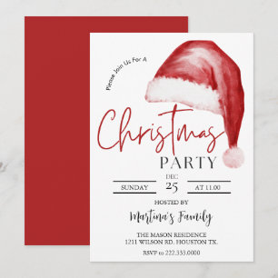 Noël Déjeuner Invitations Fête de Noël