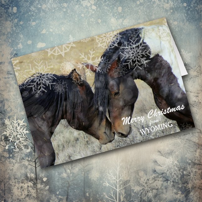 Noël des Chevaux sauvages du Wyoming Carte de Noël (Créateur téléchargé)