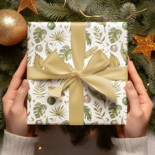 Noël des Feuilles de palmiers tropicaux