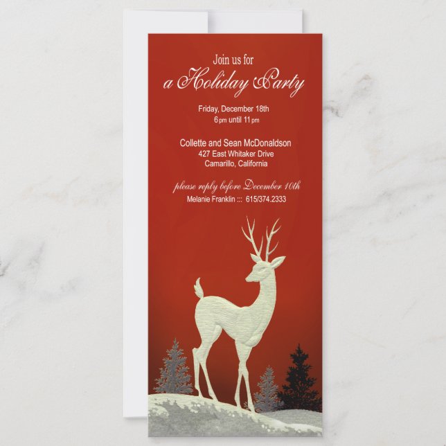Noël d'hiver Fête Invitation (Devant)