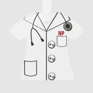 NOËL D'ORNEMENT DE MANTEAU DE LABORATOIRE DU NP
