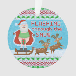 Noël drôle   le père noël clignotant par la ne