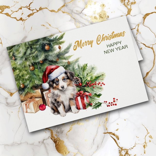 Noël du berger australien de Santa Hat Chien chiot (Créateur téléchargé)