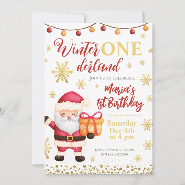 Noël du Père Noël Invitation (Devant)