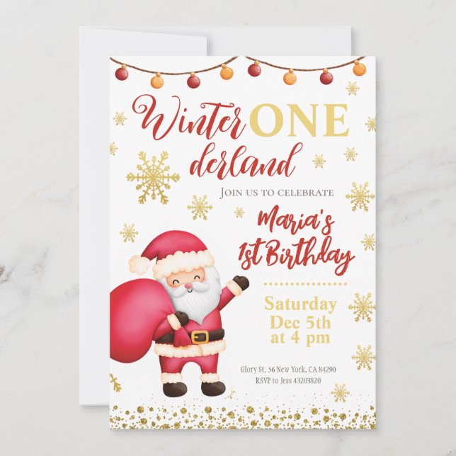 Noël du Père Noël Invitation (Devant)