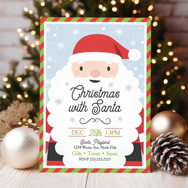 Noël du Père Noël Invitation pour enfants (Créateur téléchargé)