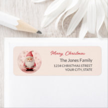 Noël du Père Noël rose rétro