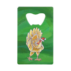 Noël Du Poulet Sur Vert