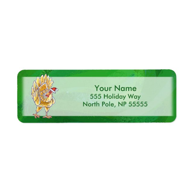 Noël Du Poulet Sur Vert (Devant)