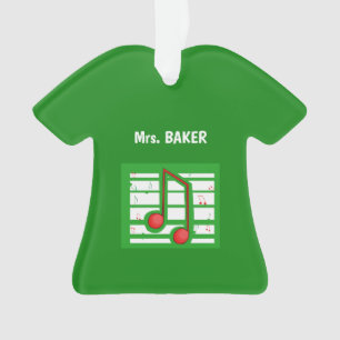 Noël du professeur de musique, Notes sur le vert