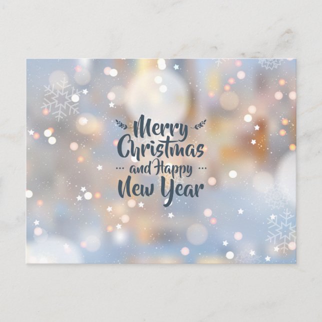 Noël élégant et Bonne Année | Carte postale (Devant)