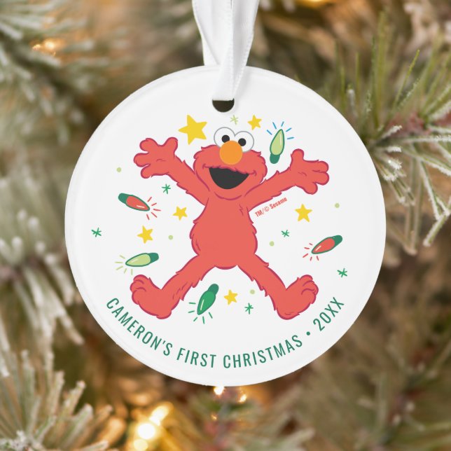 Noël Elmo personnalisé | Nom et photo (Arbre)