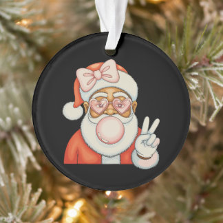 Noël en bubble gum de Père Noël noir afro-américai