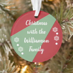 Noël en famille rouge et vert