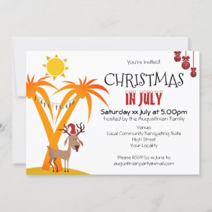 Noël en juillet Fête Invitation