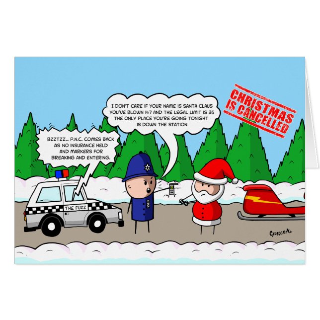 Noël est annulé - Père Noël souffle sur (Devant horizontal)