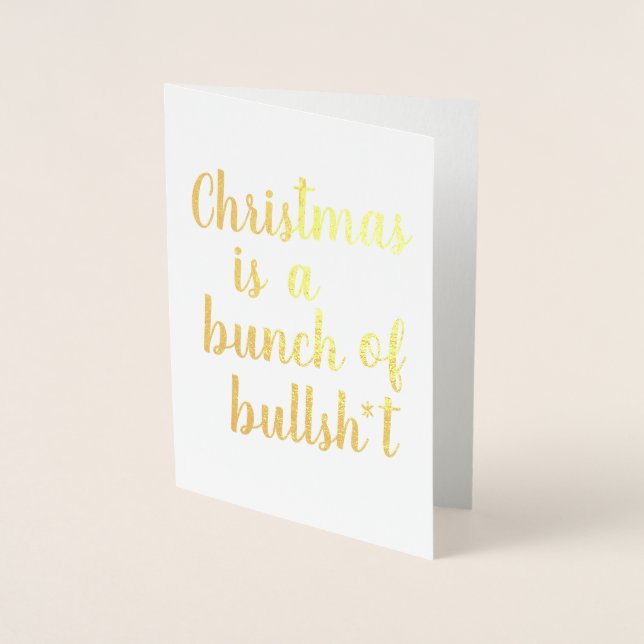 Noël est Bull - carte typographique (Devant)